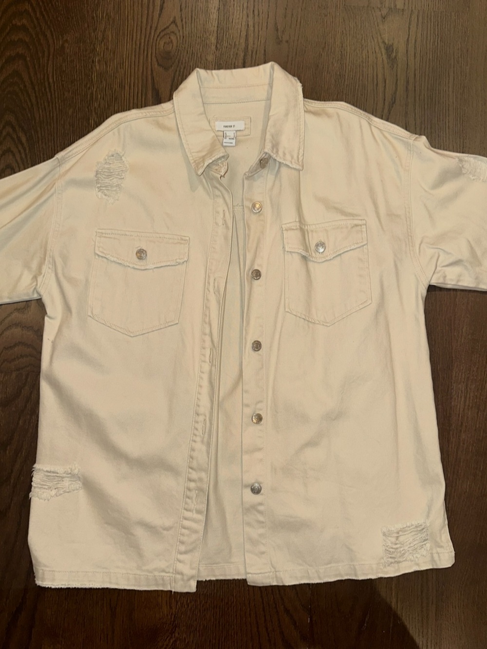 Forever 21 Sand Denim Jacket